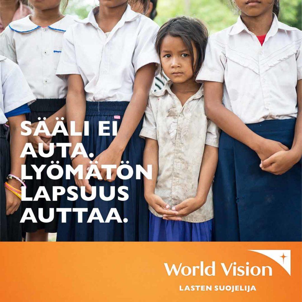 world vision banneri tyttö